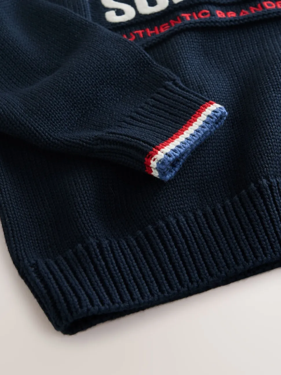 Superdry Navy Flag Knit Jumper
