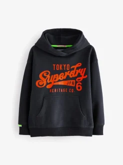 Superdry Navy Logo Hoodie