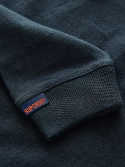 Superdry Navy Long Sleeve Henley T-Shirt