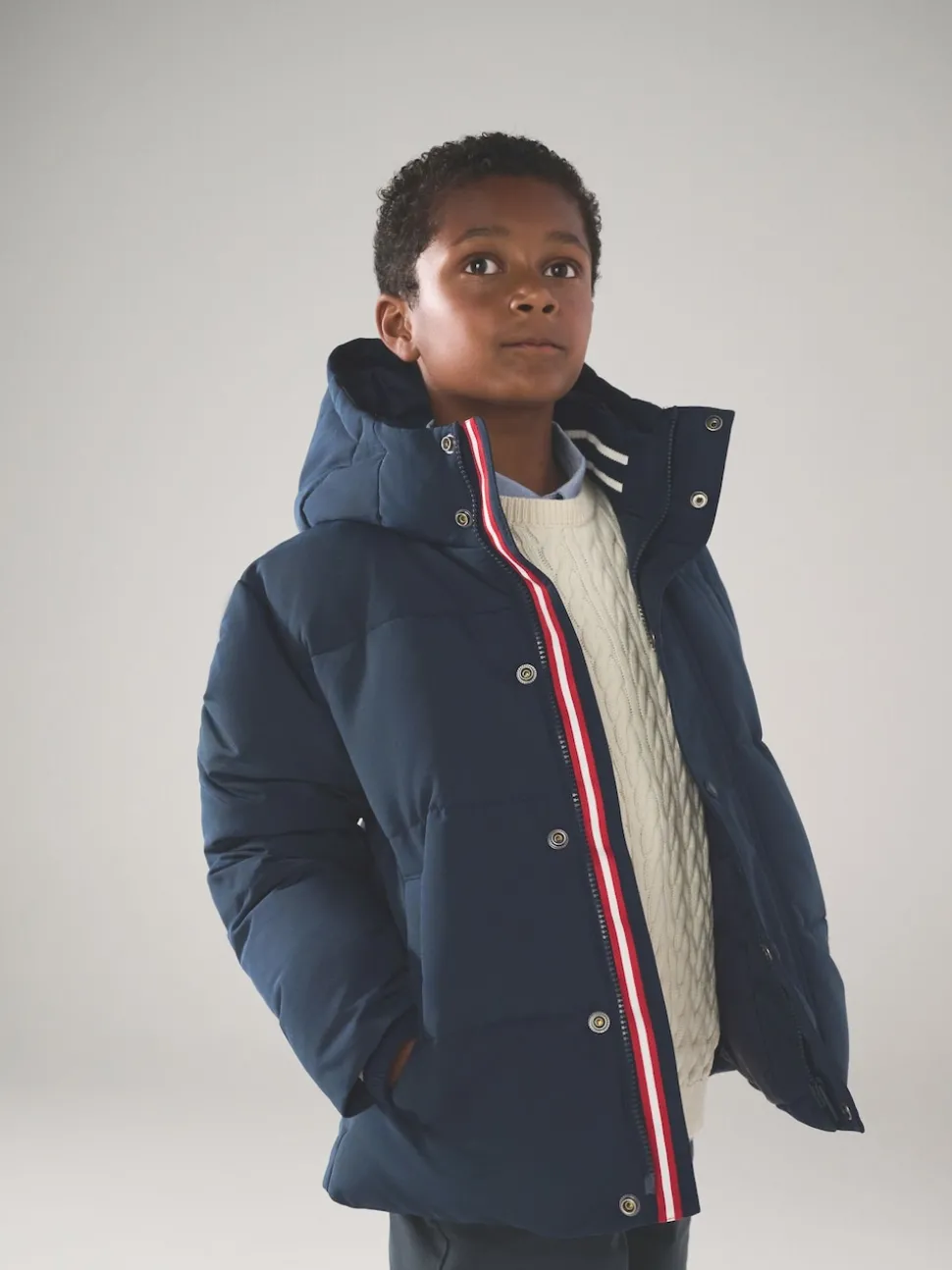 Superdry Navy Puffer Coat