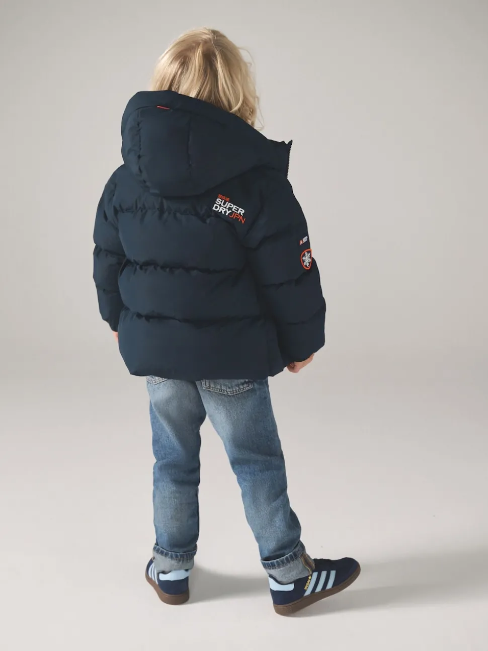 Superdry Navy Sports Puffer Coat