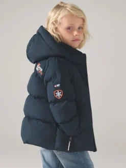 Superdry Navy Sports Puffer Coat