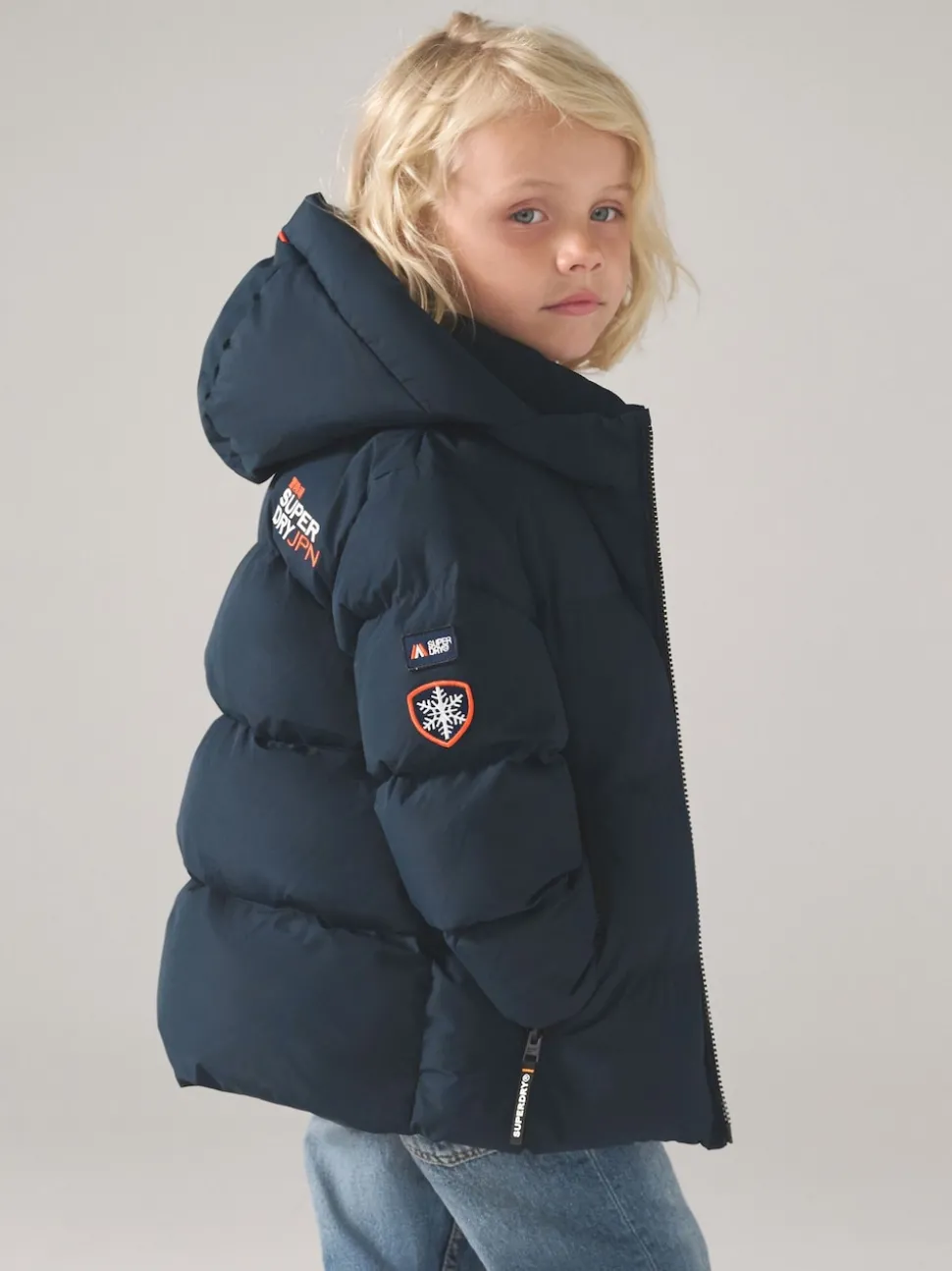 Superdry Navy Sports Puffer Coat
