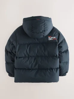 Superdry Navy Sports Puffer Coat