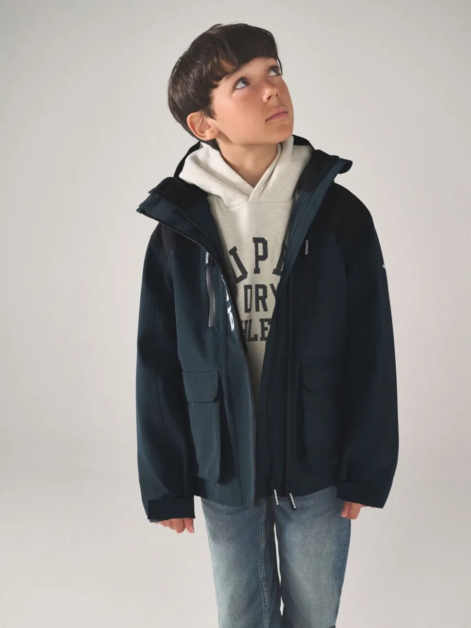 Superdry Navy Waterproof Jacket