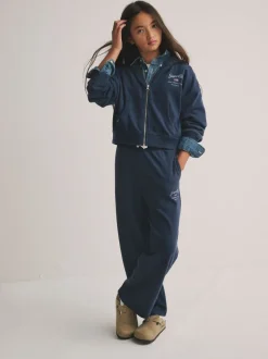 Superdry Navy/White Sweat Top & Joggers Set