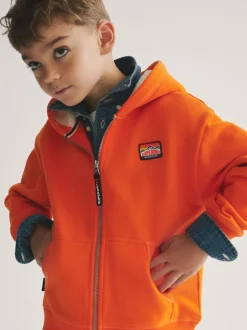 Superdry Orange Zip Through Hoodie