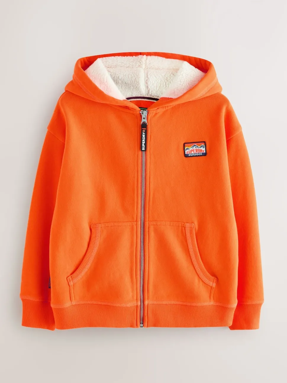 Superdry Orange Zip Through Hoodie