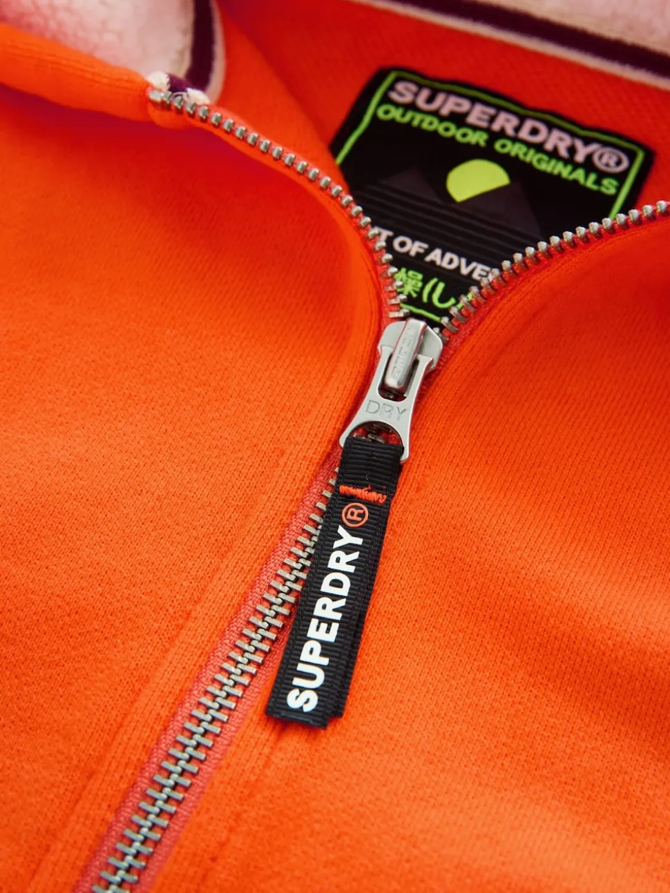 Superdry Orange Zip Through Hoodie