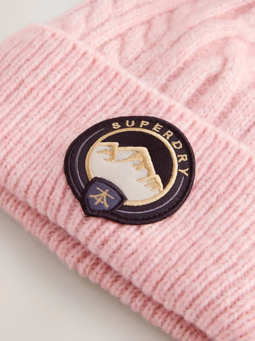 Superdry Pink Pom Hat and Gloves Set
