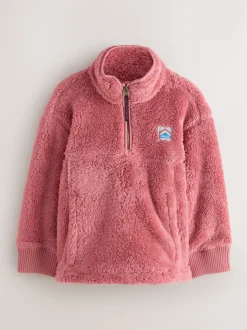 Superdry Pink Quarter Zip Fleece
