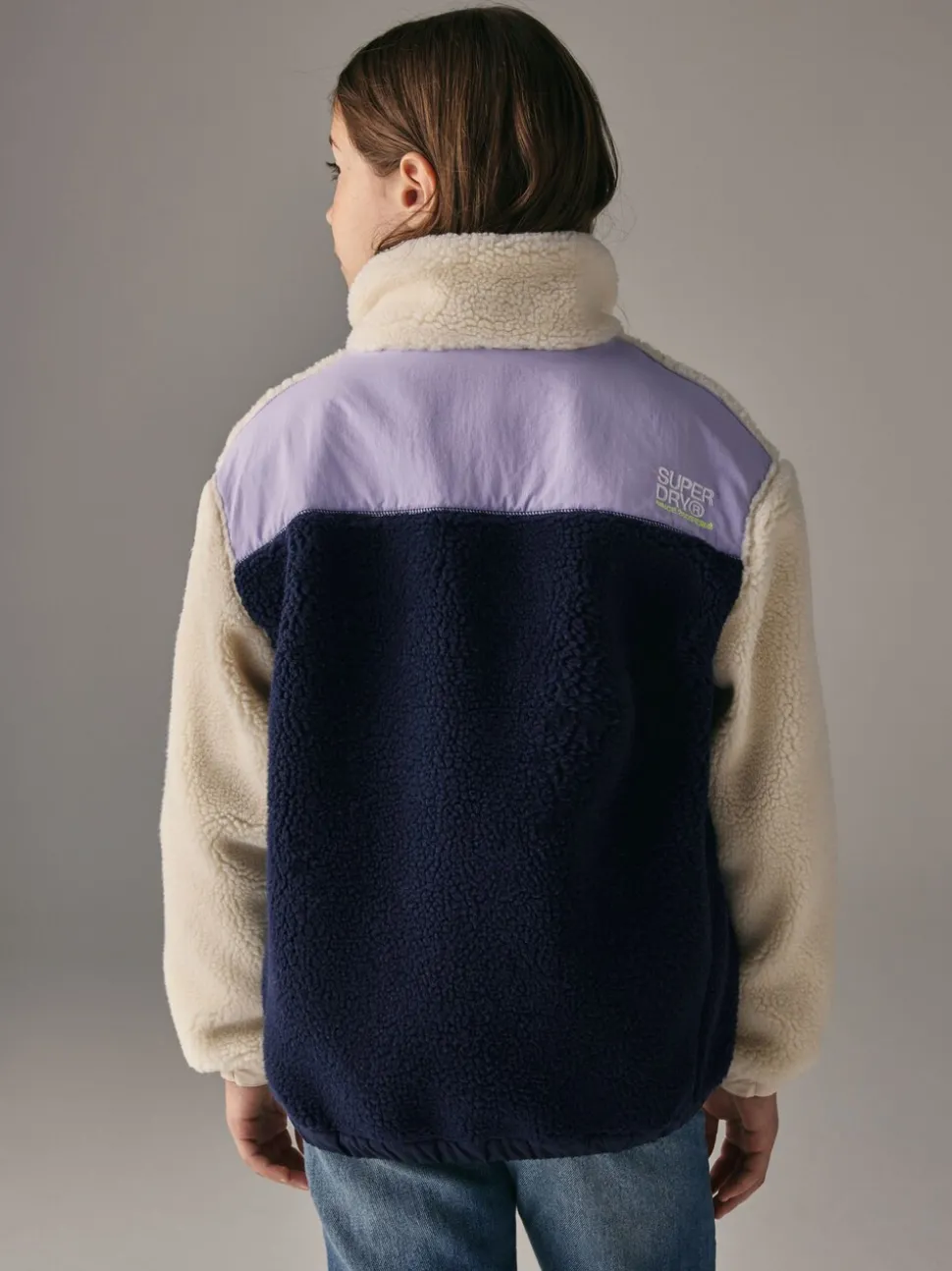 Superdry Purple Borg Zip Through Jacket