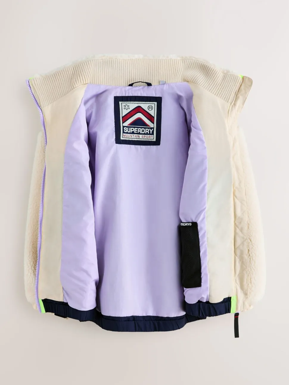 Superdry Purple Borg Zip Through Jacket