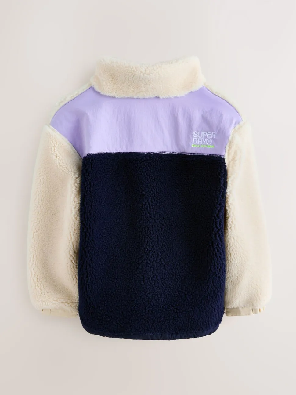 Superdry Purple Borg Zip Through Jacket