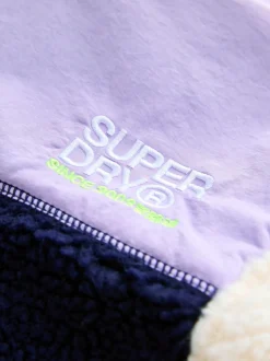 Superdry Purple Borg Zip Through Jacket