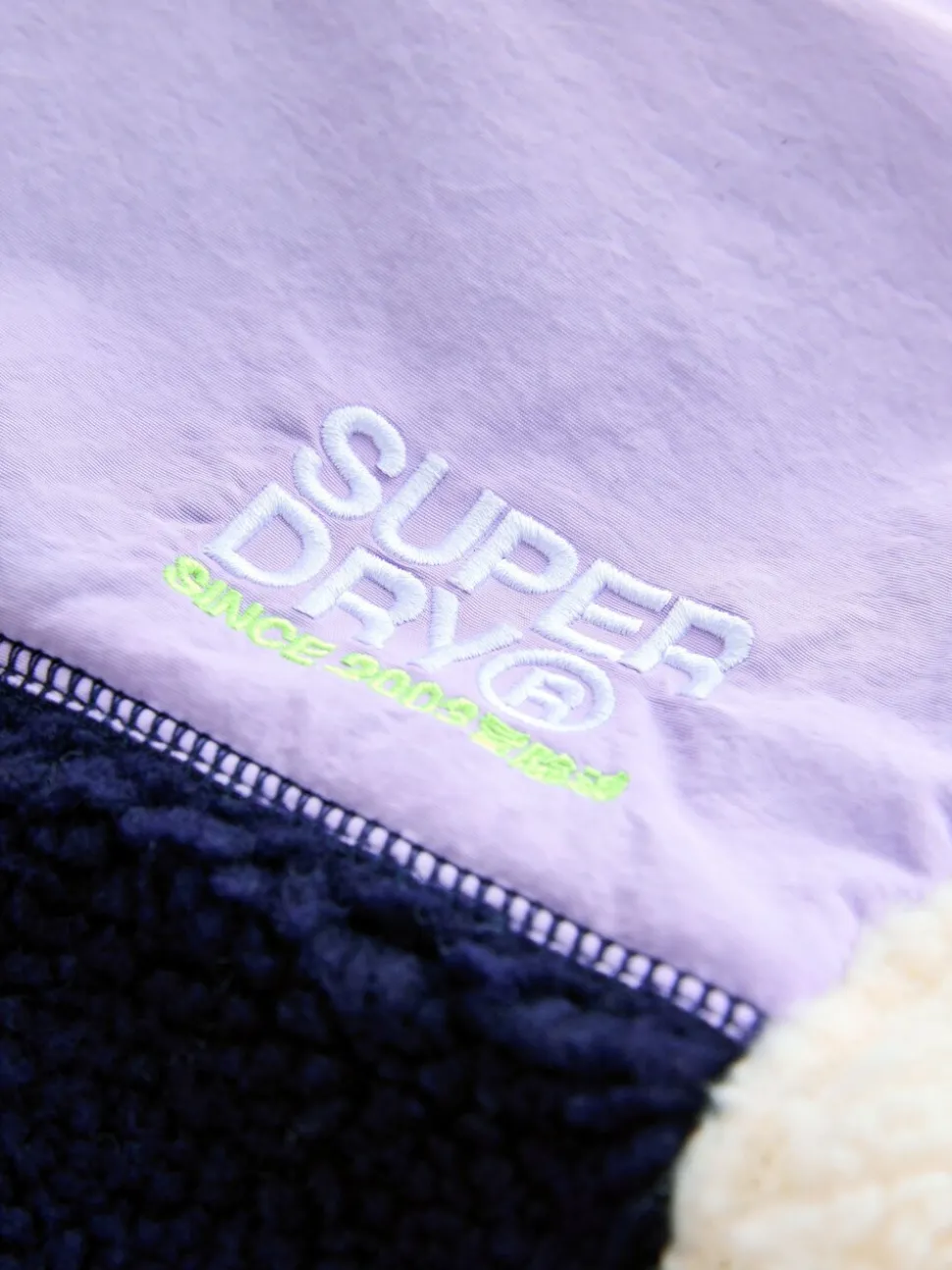 Superdry Purple Borg Zip Through Jacket