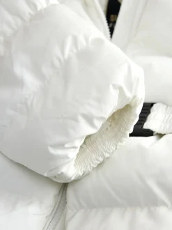 Superdry White Belted Puffer Coat