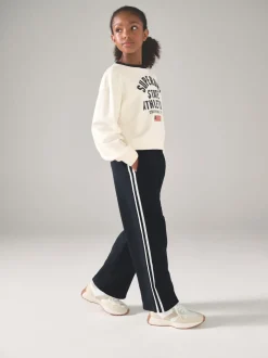 Superdry White Navy Sweat Top & Joggers Set