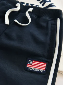 Superdry White Navy Sweat Top & Joggers Set
