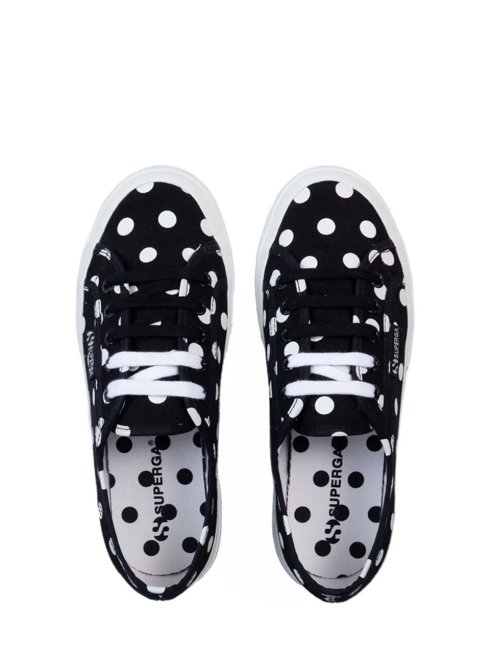 Superga 2750 Polka Dots Black Trainers
