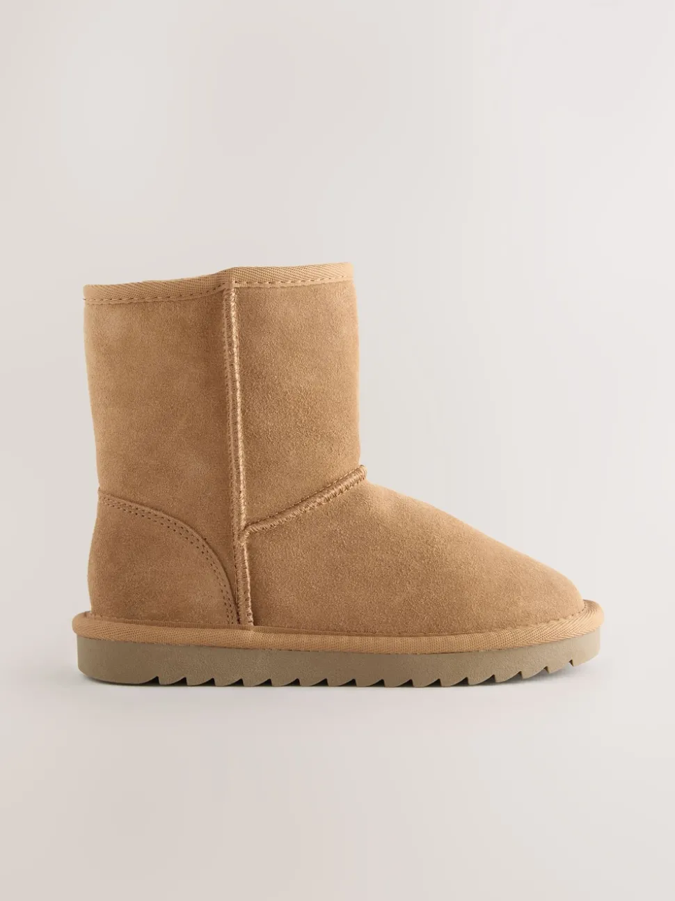 Tan Brown Water Repellent Suede Pull On Boots