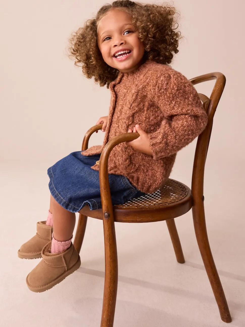 Tan Brown Water Repellent Standard Fit (F) Suede Pull On Boots