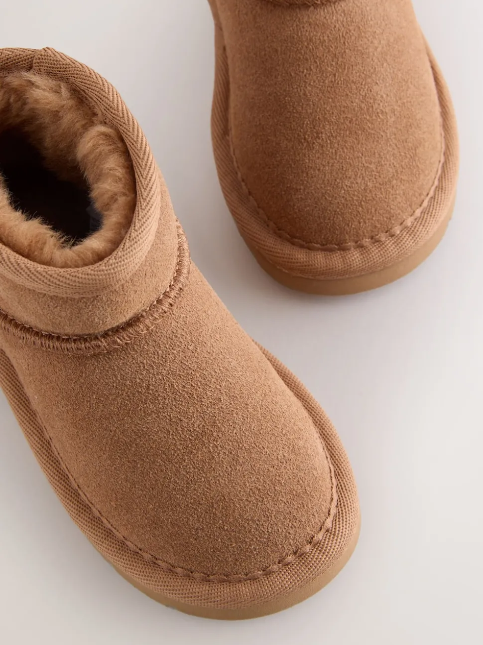 Tan Brown Water Repellent Standard Fit (F) Suede Pull On Boots