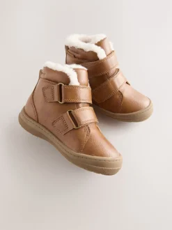 Tan Brown Waterproof Touch Fastening Boots