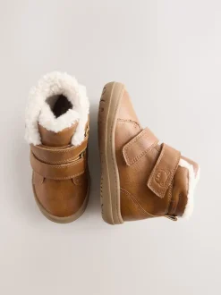 Tan Brown Waterproof Touch Fastening Boots
