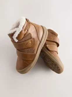 Tan Brown Waterproof Touch Fastening Boots