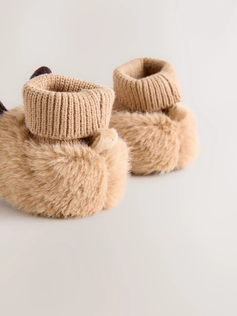 Tan Brown Hamish The Highland Cow Baby Sock Top Boots (0-18mths)