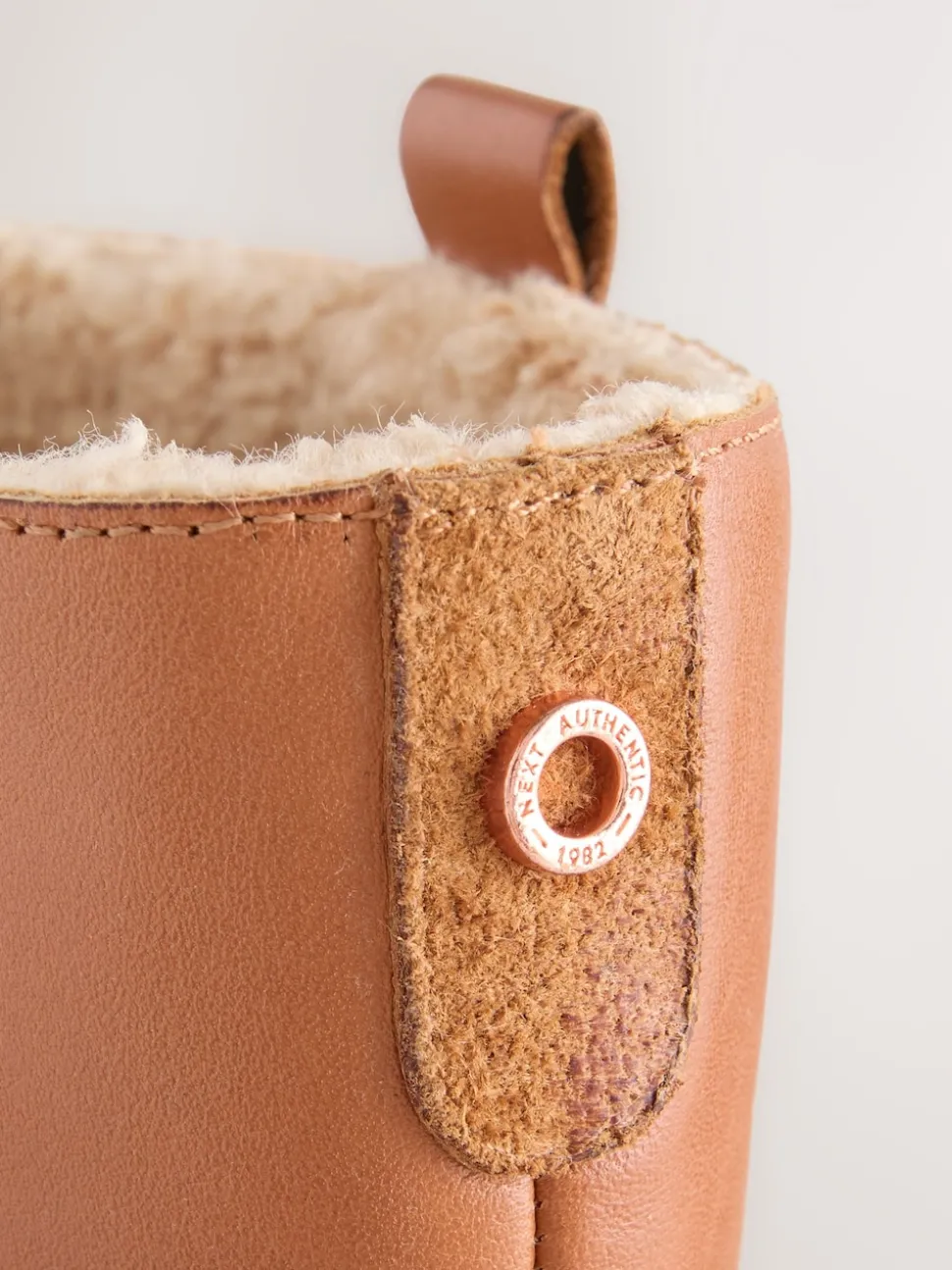 Tan Brown Leather Tall Boots