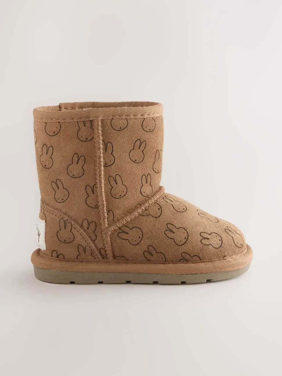 Tan Brown Miffy Tall Suede Pull-On Boots