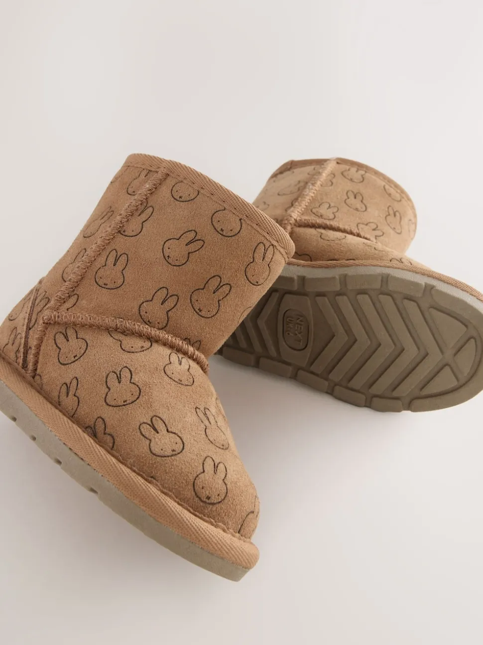 Tan Brown Miffy Tall Suede Pull-On Boots