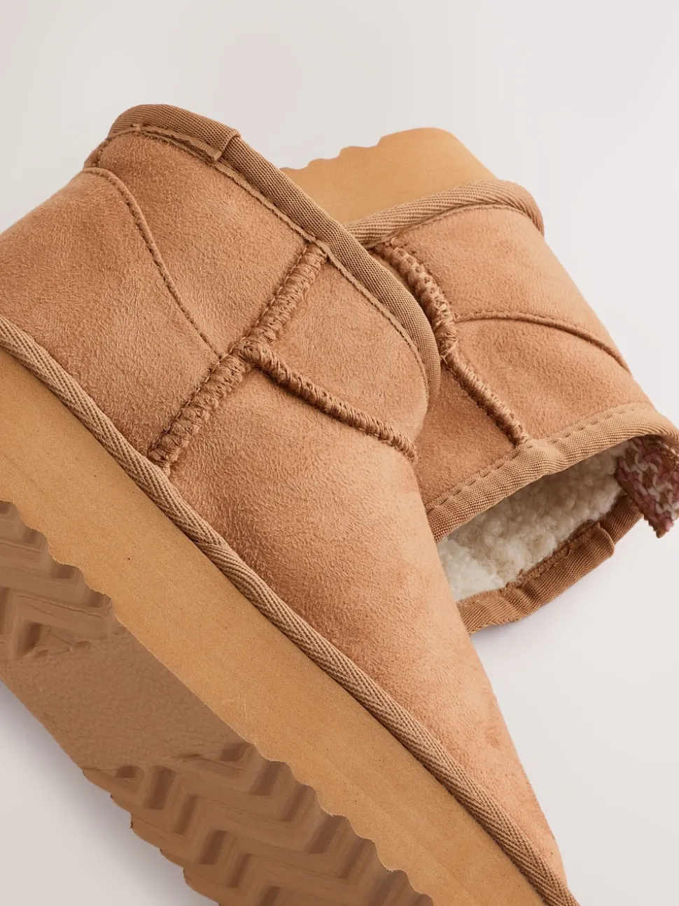Tan Brown Slipper Ankle Boots