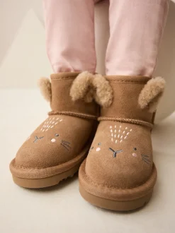 Tan Brown Standard Fit (F) Suede Pull On Boots