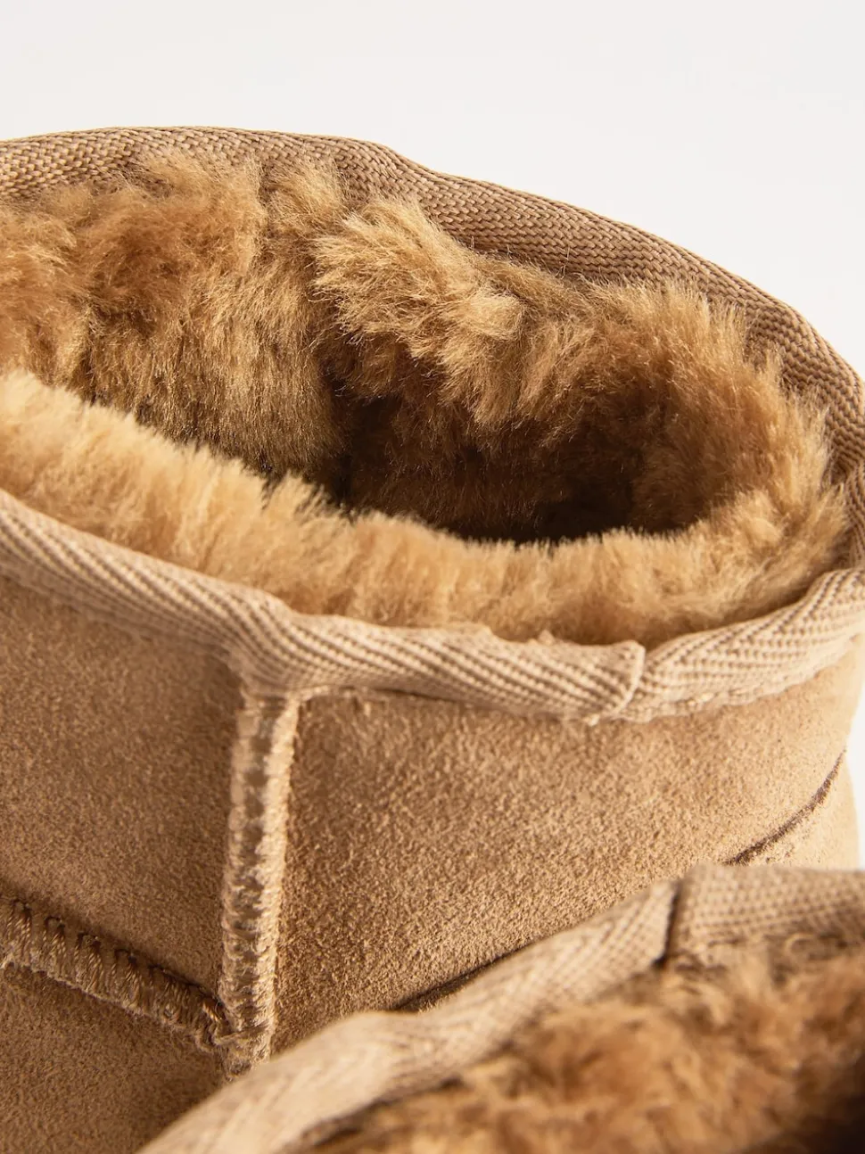 Tan Brown Standard Fit (F) Water Repellent Suede Short Pull-On Boots