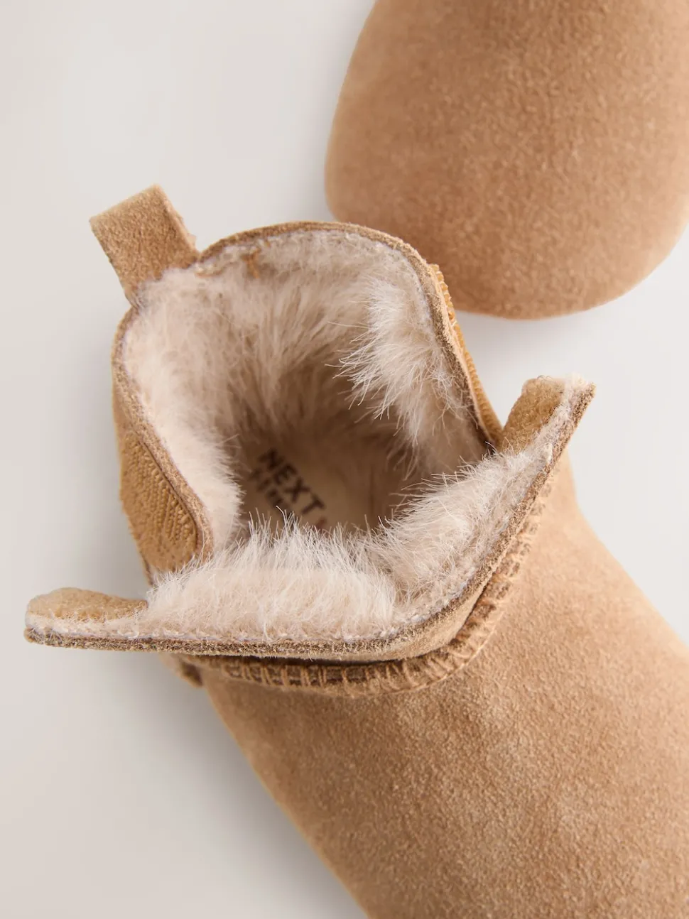 Tan Brown Suede Baby Pull-On Boots (0-24mths)