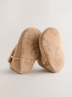 Tan Brown Suede Baby Pull-On Boots (0-24mths)