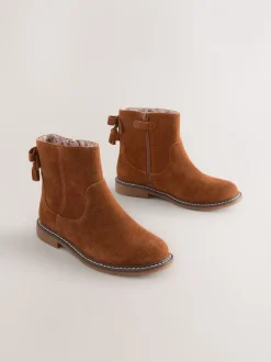 Tan Brown Suede Water Repellent Ankle Boots