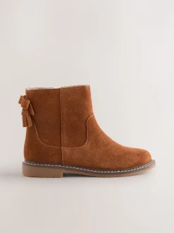 Tan Brown Suede Water Repellent Ankle Boots