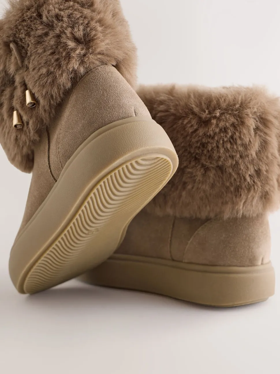 Tan Brown Water Repellent Suede Boots