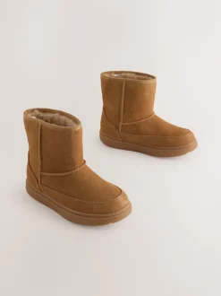 Tan Brown Water Repellent Suede Boots