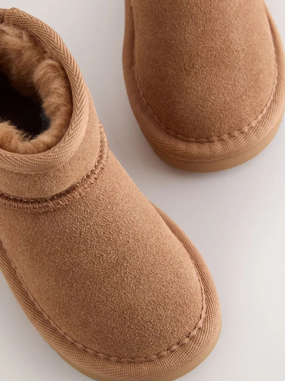 Tan Brown Water Repellent Wide Fit (G) Suede Pull On Boots