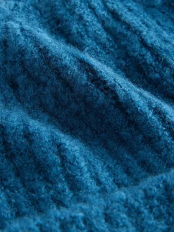 Teal Blue Fluffy Beanie (1-16yrs)