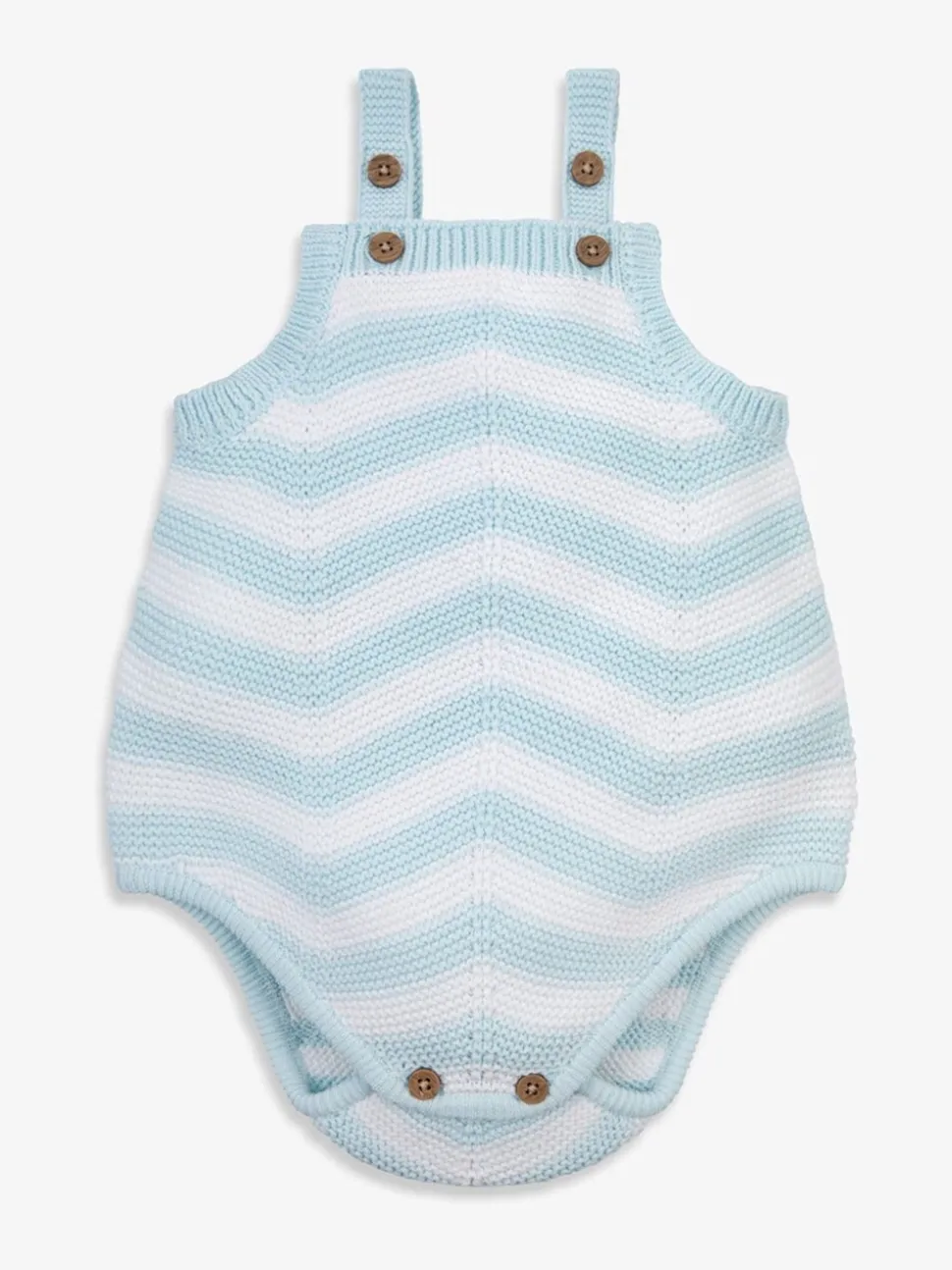 The Little Tailor Baby Chevron Design Knitted 100% Cotton Romper