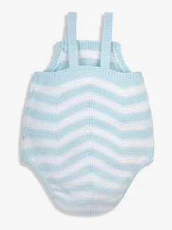 The Little Tailor Baby Chevron Design Knitted 100% Cotton Romper