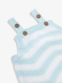 The Little Tailor Baby Chevron Design Knitted 100% Cotton Romper