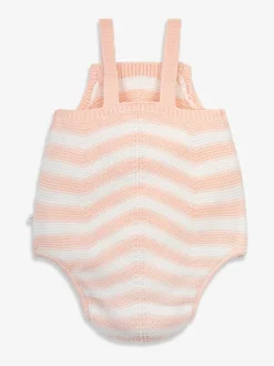 The Little Tailor Baby Chevron Design Knitted 100% Cotton Romper