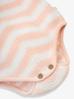 The Little Tailor Baby Chevron Design Knitted 100% Cotton Romper